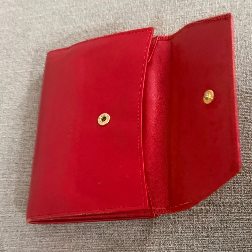 PALOMA PICASSO Red‎ Leather Wallet With Coin Pouch in Perfect Condition